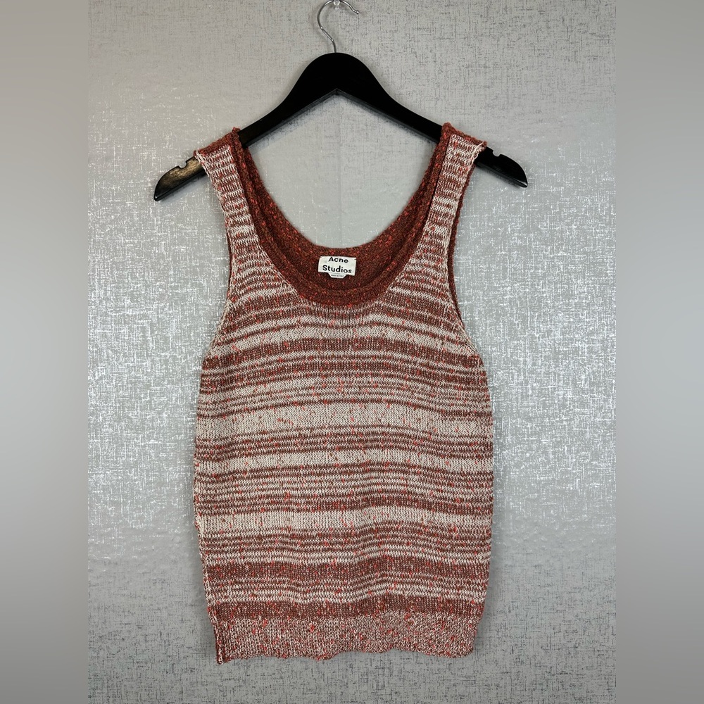 Acne Studios Galis Romantic SS18 Sleeveless Sweater Tank Burnt Orange